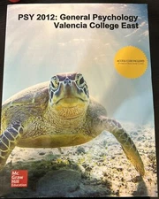 Psy 2012 General Psychology Valencia College East. Used Good Condition. W/ Code