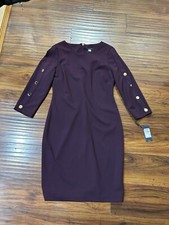 Tommy Hilfiger Purple Plum Color Dress Size 10, New, Retails $109, Women’s Dress