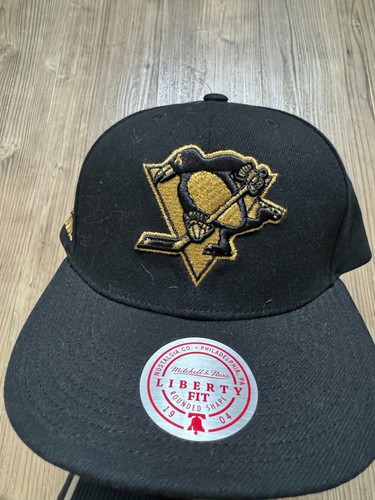 New Pittsburgh Penguins Hat Cap Mitchell & Ness Hockey NHL Adjustable Snapback - Picture 2 of 7