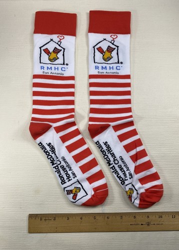Ronald McDonald House Charities San Antonio Red & White Striped Pair Of Socks - Picture 24 of 24