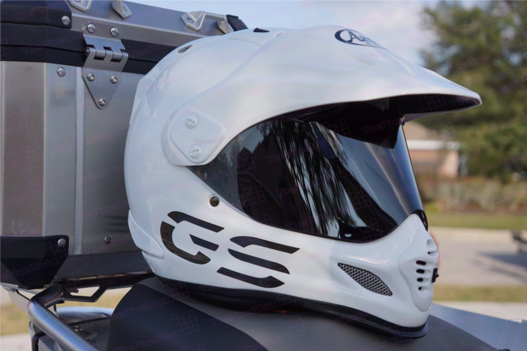 arai xd4 decals Arai XD4 Reflective GS Design Decals for Arai XD4 Motorcycle Helmet Safety  Stickers | Black | Decal Kit | USA Made