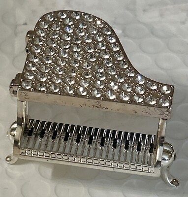 Vintage Things Remembered Rhinestone Grand Piano Trinket Jewelry Box