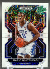 2022-23 Prizm Draft Picks Dariq Whitehead Rated Prospect SSP White Sparkle Prizm