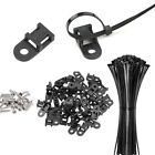 60 Set Cable Zip Tie Mounts Kit Black 6" Zip Ties Black Cable Tie Base And Tappi