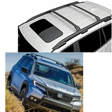 4PCS Combo For 19-25 Honda Passport Roof Rack side rail Cross Bars OE Style