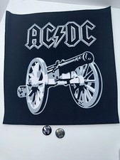 AC/DC BACK PATCH Vintage 'We Salute You' CANNON  Concert with Back Pins UNUSED