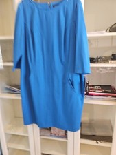 NWOT TAHARI AZURE BLUE DRESS WITH EXPOSED ZIPPER 18W