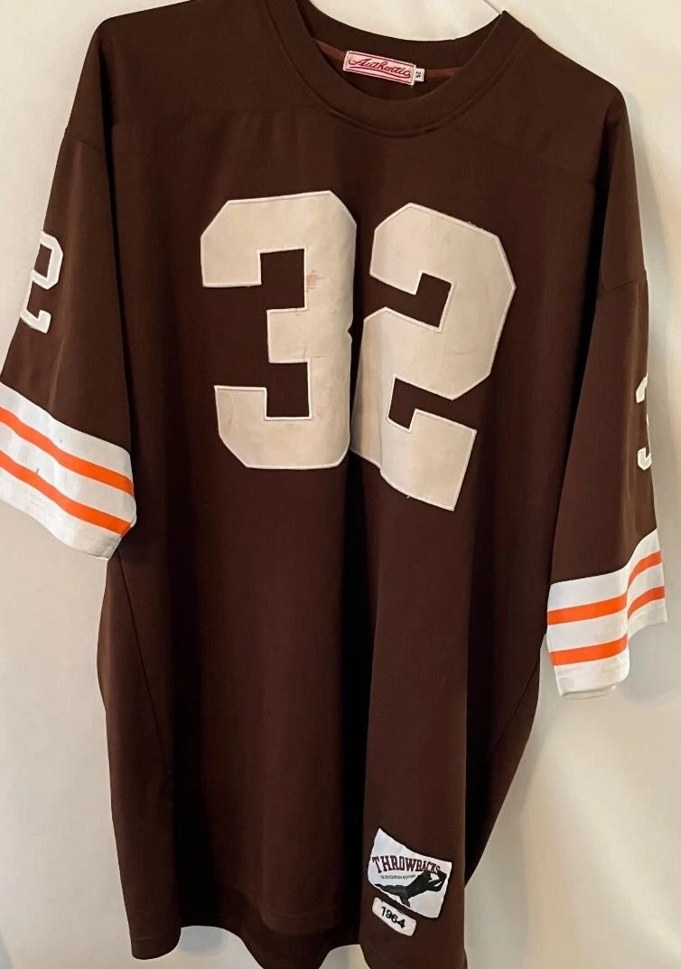 1964 Jim Brown Cleveland Browns Mitchell and Ness Authentic NFL Jersey Size  52 – Rare VNTG