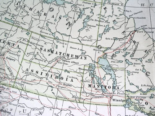 1897 ANTIQUE DATED MAP OF DOMINION OF CANADA ONTARIO QUEBEC NEWFOUNDLAND ALBERTA - Picture 4 of 14