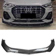 For Audi A3 A4 A5 A6 UNIVERSAL Front Bumper Lip Spoiler Splitter Carbon Fiber