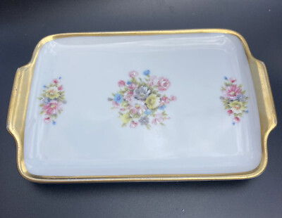 Vintage Albath Kaiser Keramik Floral kleines Tablett Schmuckschale West Germany