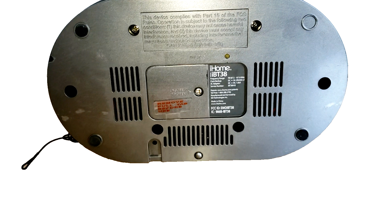 iHome IBT38 Bluetooth Wireless Digital Alarm Clock w/ Stereo FM Radio