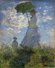 Woman with a Parasol by Claude Monet painting Printed on canvas P1756