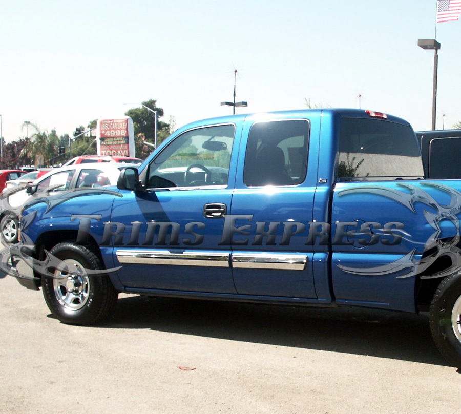 20032006 Silverado/Sierra Extended Cab Body Side Molding Trim Overlay