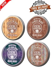 Viking Revolution 4 Beard Balm Variety Pack 1oz Each- Sandalwood Pine & Cedar...