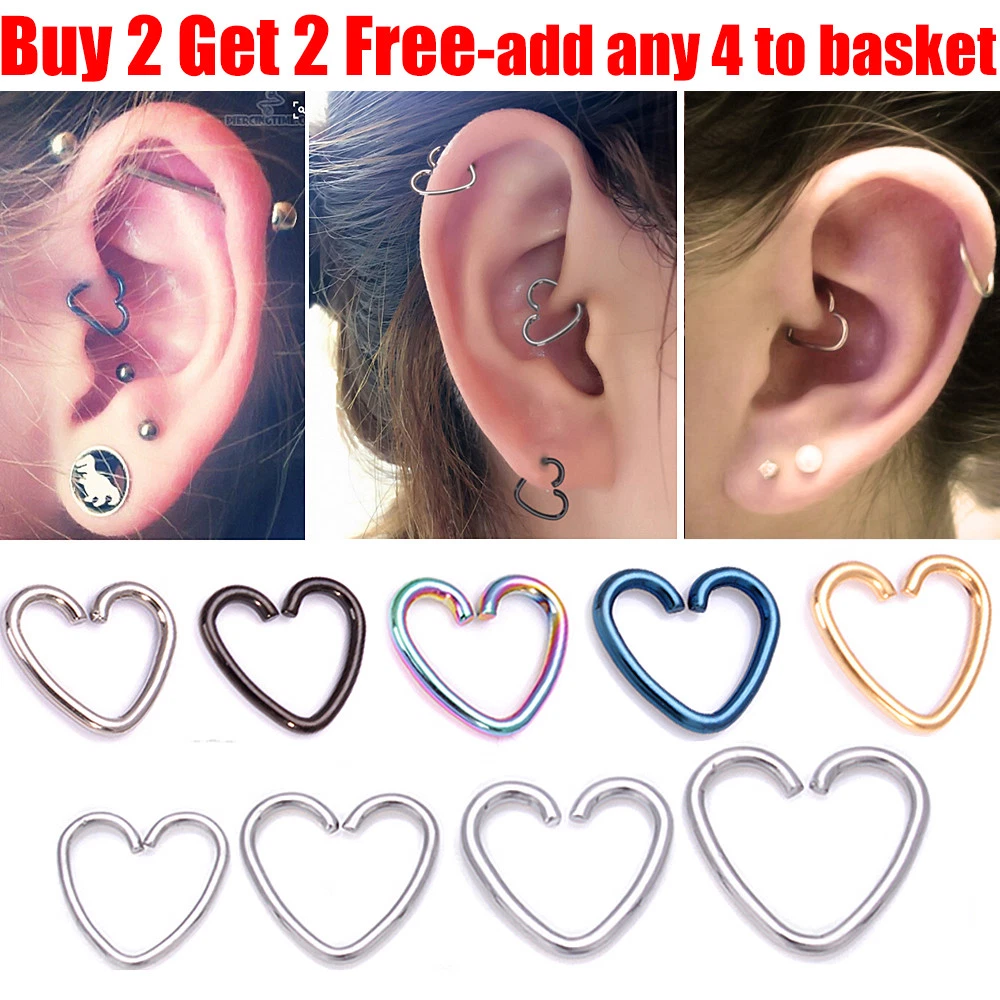 Heart cartilage hoop deals