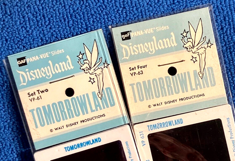2 - Error set 1966-70's Disneyland Souvenir "GAF" Color Slide Set "Tomorrowland"