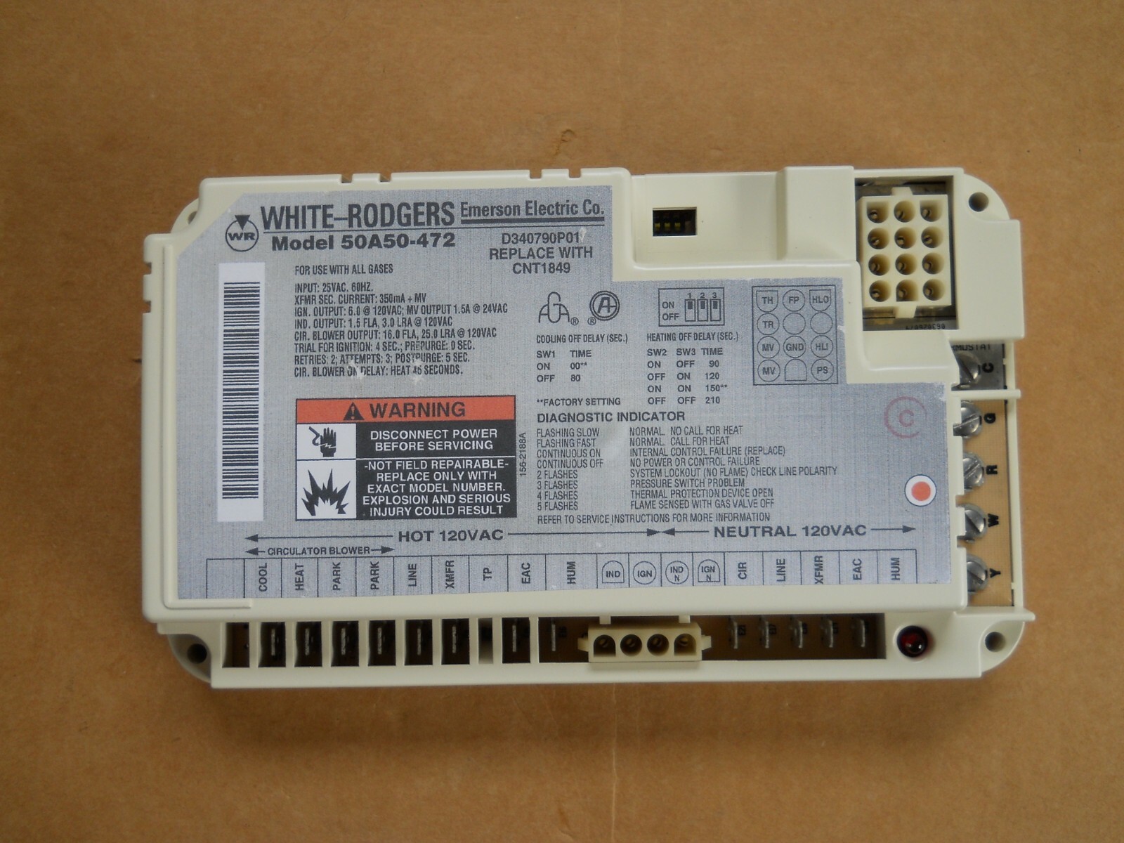 New OEM 50a50472 White Rodgers Control Board 50A50472 eBay