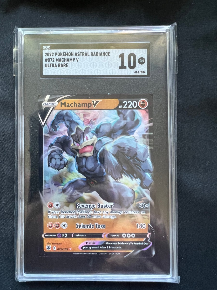 2022 Pokemon Astral Radiance Machamp V Ultra Rare #072 SGC 10