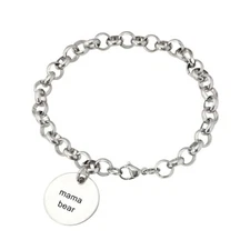 Personalised Charm Bracelet For Women Her Ladies Personalized Jewellery UK Orbit