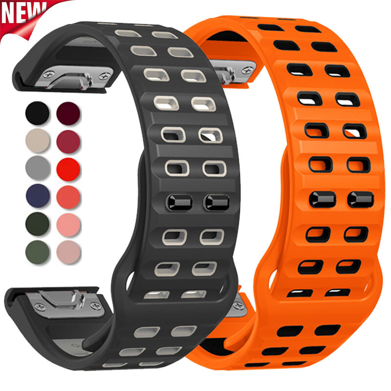 Quick Fit Watch Strap Silicone Band For Garmin Fenix 7X Solar 6X Pro  5X