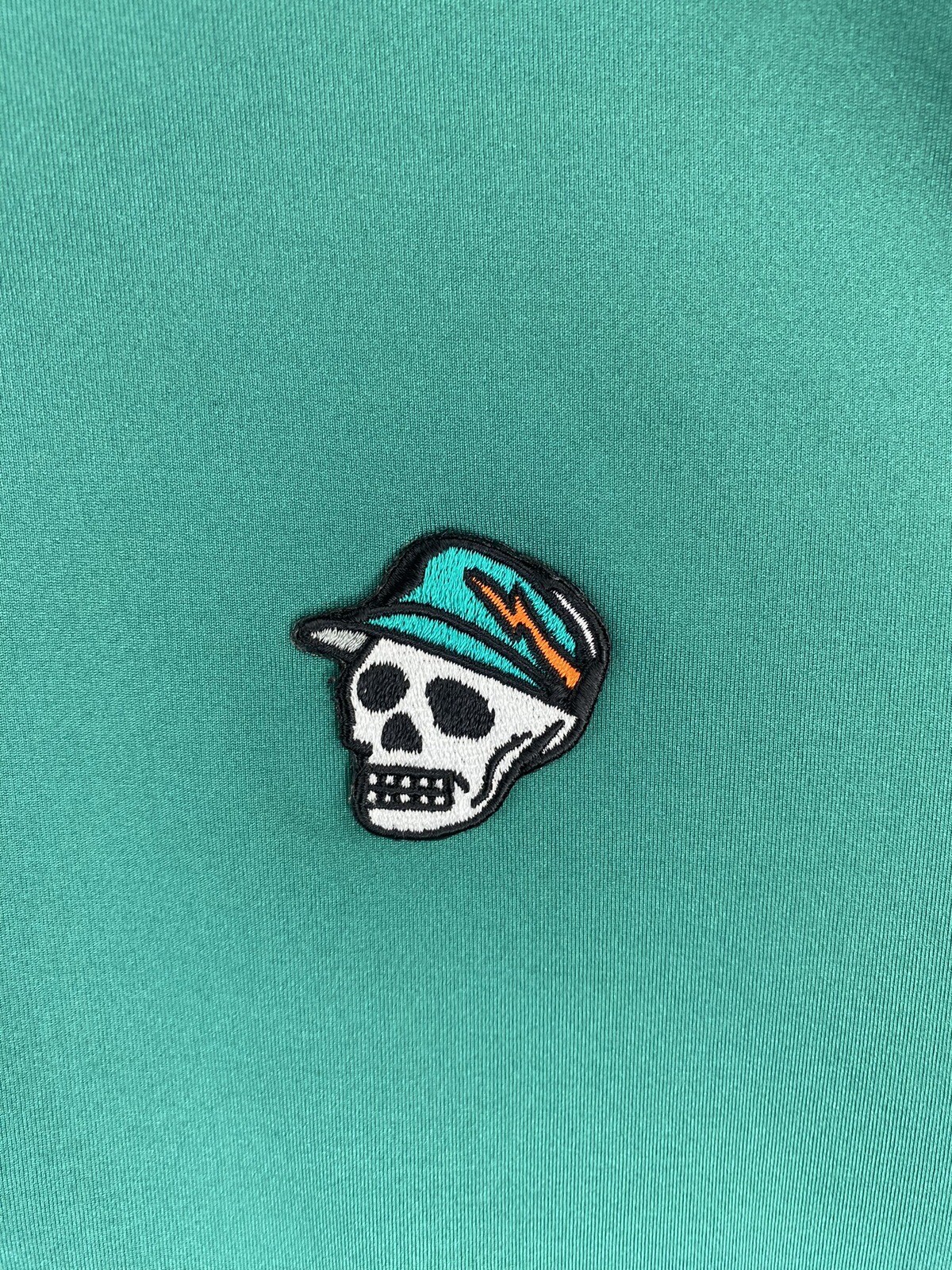 DEVEREUX GOLF 'Icon' Mens Performance Stretch Skull Polo Shirt Medium