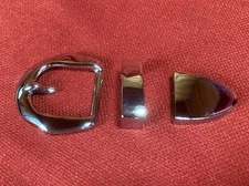 Western/Amish Nickel Brass Belt Buckle Set Choice of Buckle, Keeper & Tip 1 1/4"