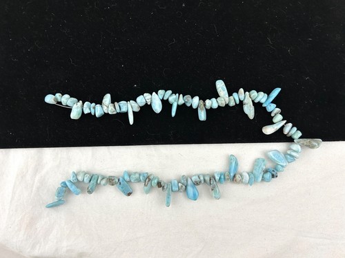 Natural Larimar Nugget Bead Necklace