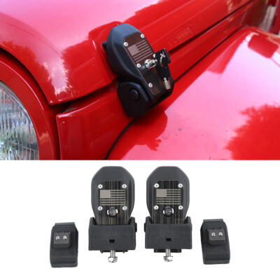 Fit Jeep Wrangler JK 2007-18 Engine Hood Lock Latch Catch Looking Buckle Black