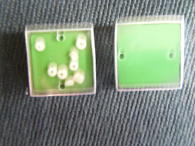 Epoxy Coco Wood Pendant Beads in Blue and Green  x 4pcs