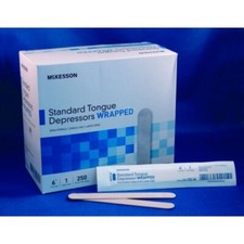 McKesson Tongue Depressor, Senior, 6 Inch, 17.5 mm Wide Blade, Case of 2500