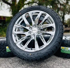2022 Chrome 22 Wheels Escalade Yukon Tahoe Suburban Set OEM Factory GM Spec 2023