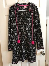 Jenni By Jennifer Moore NEW  Plush Hooded Lounger SNOW FLAKE Pajamas Size SMALL