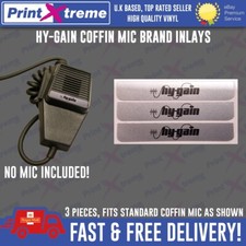 HY-GAIN cb radio COFFIN MIC INLAY STICKER Decal self adhesive NO MIC INCLUDED!