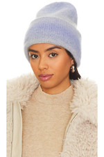 Rag & Bone Beanie Hat Womens Purple Ombre Fuz...