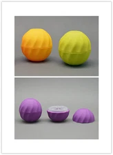 10pcs Cosmetic Ball Container 7g 4color Lip Balm Jar Eye Gloss Cream Sample Case
