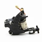 10 Wraps Coils Tattoo Machine Copper Wire Liner Shader Carbon Steel Frame Black
