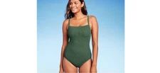 Kona Sol Women's Tank Swimwear High One Piece Swimsuit Small NWT