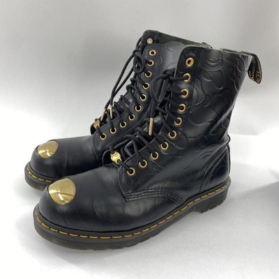 BAPE Dr.Martens collaboration Boots ABC 10 HOLE STEEL TOE CAP SHOES UK8 Rare JPN