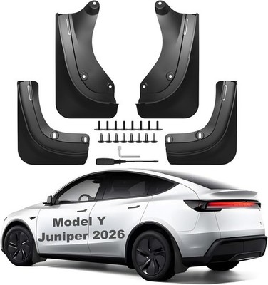 4 Pack Truck Mud Flaps for Tesla Model Y 2025+ Front & Rear Splash Guards
