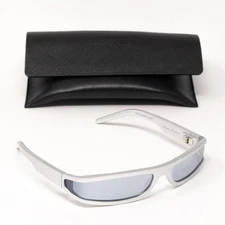 Rick Owens Fog Silver/Mirrored Silver Lens Sunglasses