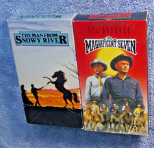 Man from Snowy River Kirk Douglas + Magnificent Seven VHS 2 Movie Set
