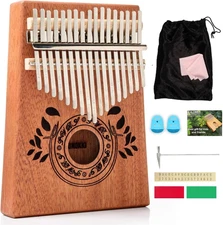 17-Key Kalimba Thumb Piano - Holiday Stocking Stuffer & Fun Gifts - Portable Mah