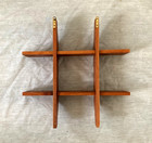 Antique Maple Finish Wood Knick-Knack Wall Display Shelf Vintage - Nice!!
