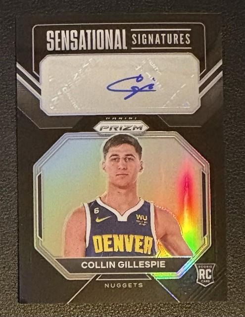 Black Prizm 1/1 2022-23 Collin Gillespie RC Sensational Signatures Rookie Auto