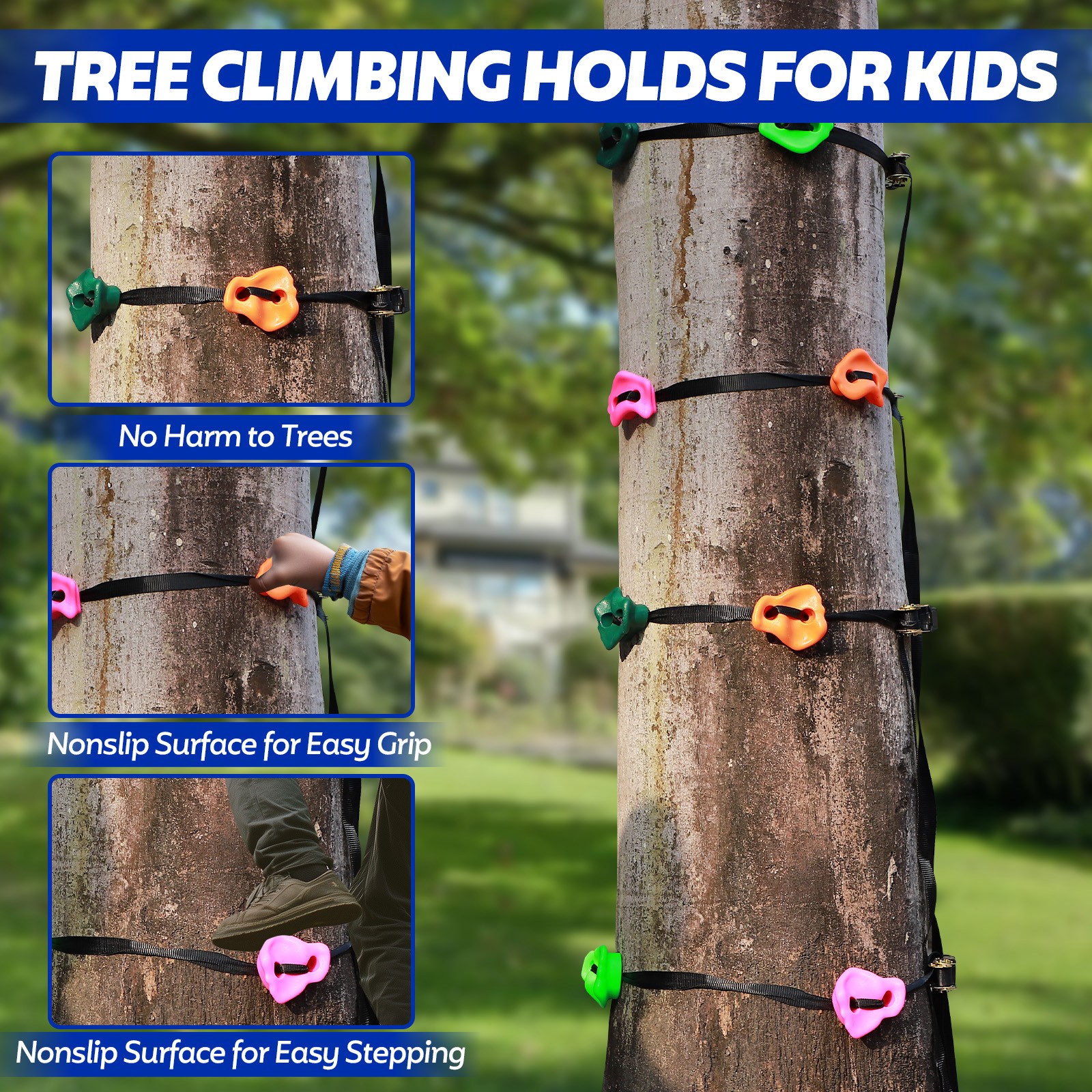 120FT Zip Line Kit for Adults - Up To 400LBS Outdoor Childrens Play Equipment