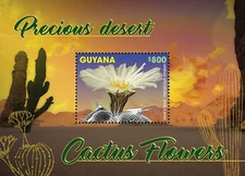 Guyana 2022 - Cactus Flowers - Souvenir Stamp Sheet - Scott #4724 - MNH