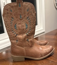 Coconuts Western boots Cowgirl Women’s Size 6  Light Brown & Blue