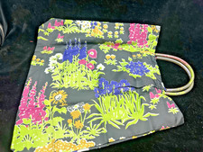 DDR Dederon Beutel mit Plastik Griffen / NEU - Karriert - 37x43 cm / NEU - JO