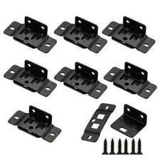 10 Pack Quick Fitting Furniture Joint Bracket, Corner Brace, SS, Screws, Wood